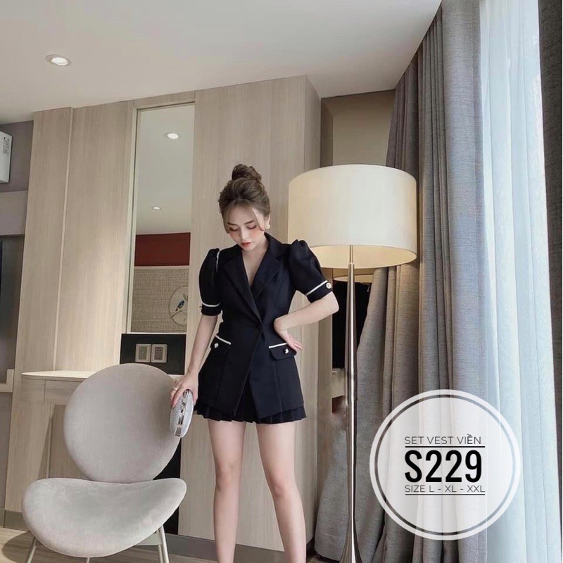 Bigsize Set vest viền S229