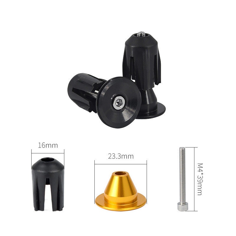 1 Pair Bike Handle Bar Cap Road Bike End Plugs MTB Handle Bar End Cap Bike Accessories Aluminum Alloy Grips Bar End Cap