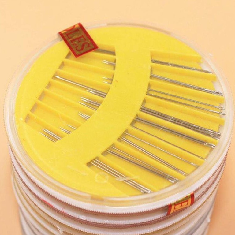 Bộ 24 cây kim khâu vá kích thước (hộp kim tròn)