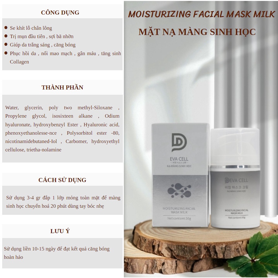 Mặt nạ màng sinh học DevaCell - Deva cell chính hãng