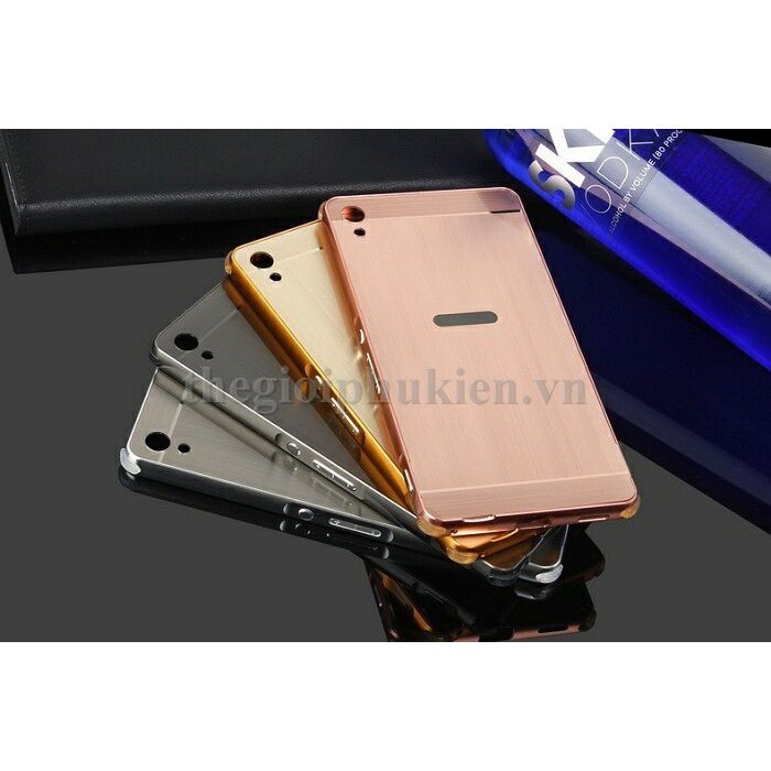Ốp lưng viền kim loại lưng gương bóng cho Sony XA, XA Ultra.