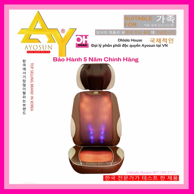 [CHÍNH HÃNG-BH 5 NĂM] Đệm Massage Toàn Thân Ayosun Hàn Quốc - Ohlala House đại lý phân phối