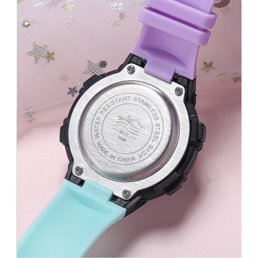 Đồng hồ điện tử thể thao thời trang unisex (nam - nữ) dây Silicon cao cấp AOSUN PKHRAS004 (42 mm)