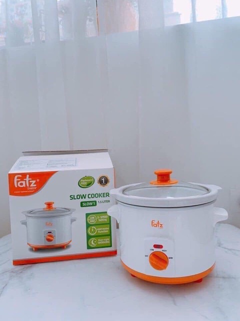 Nồi nấu chậm 1,5 lít Fatz baby SPFB9015MH và Nồi nấu chậm 2,5 lít Fatz baby SPFB9020MH