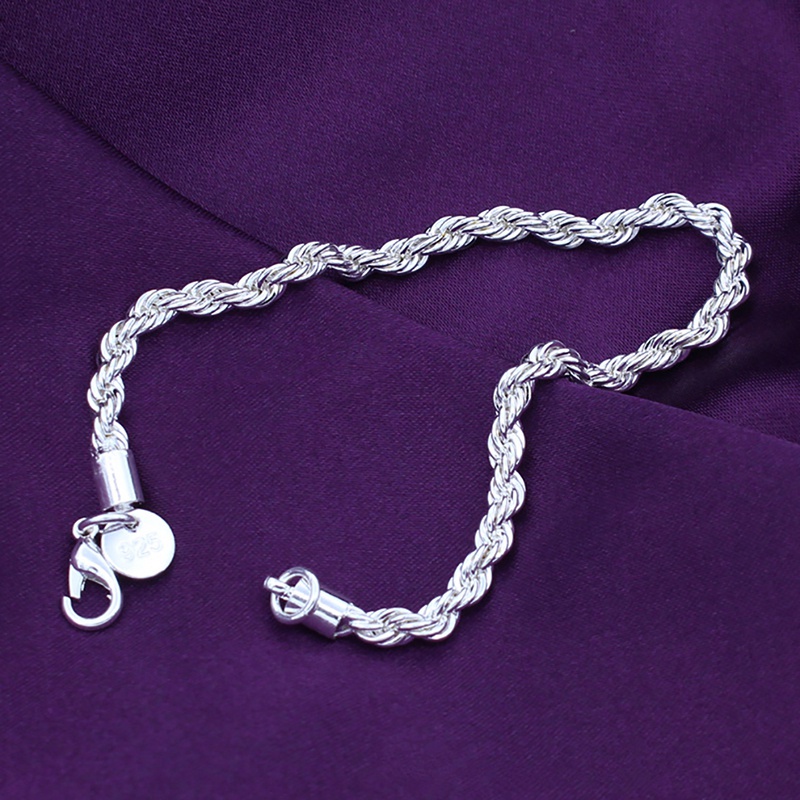 Vòng Tay Dây Thừng Xoắn Lấp Lánh Cho Nữ