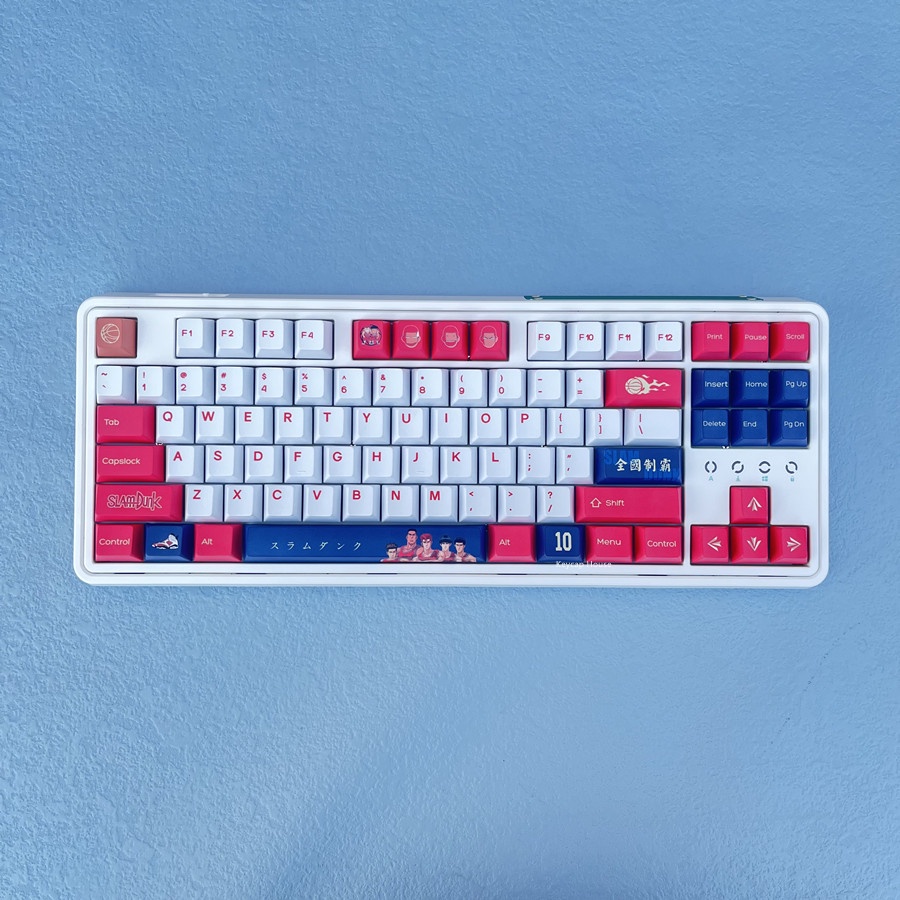 134 Phím SLAM DUNK Keycap Cherry Profile Sakuragi Hanamichi Anime PBT Dye Sub Bàn phím cơ học Keycaps