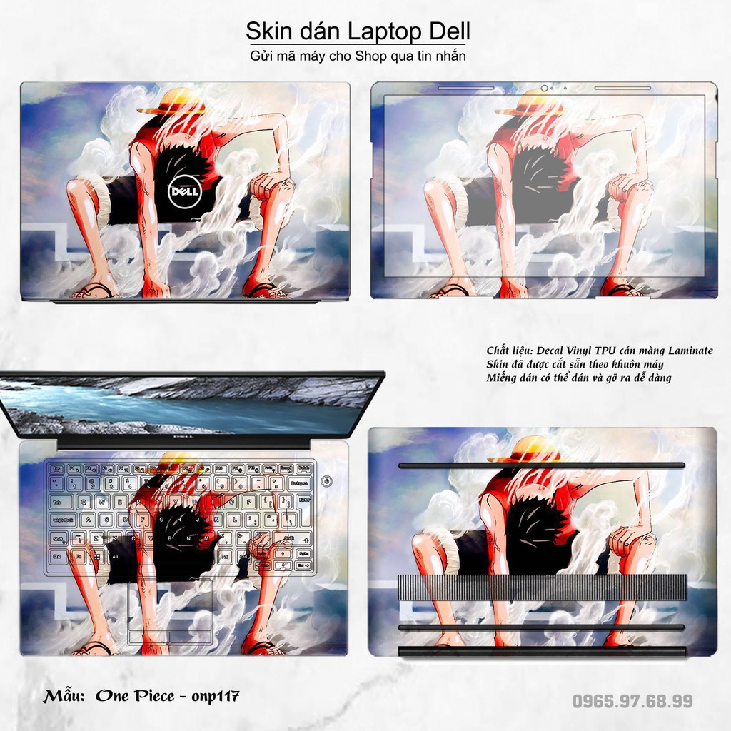 Skin dán Laptop Dell in hình One Piece _nhiều mẫu 13 (inbox mã máy cho Shop)