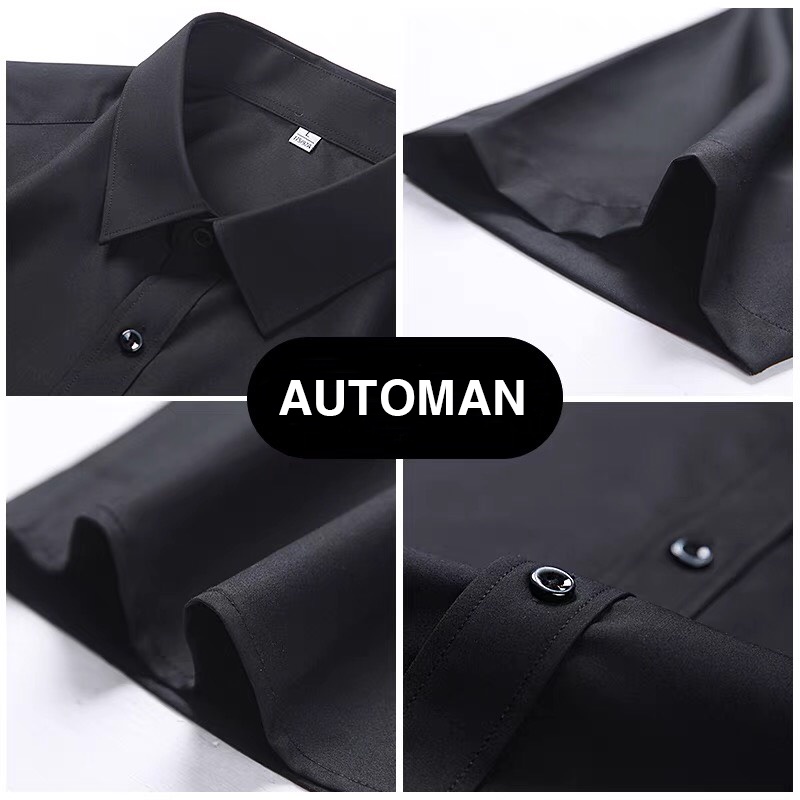 Áo sơ mi nam ngắn tay form suông cổ bẻ Hàn Quốc vải cao cấp chống nhăn AUTOMAN A17