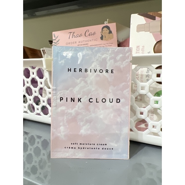combo 100 gói kem dưỡng da Herbivore Pink Cloud Rose Water Moisture Creme