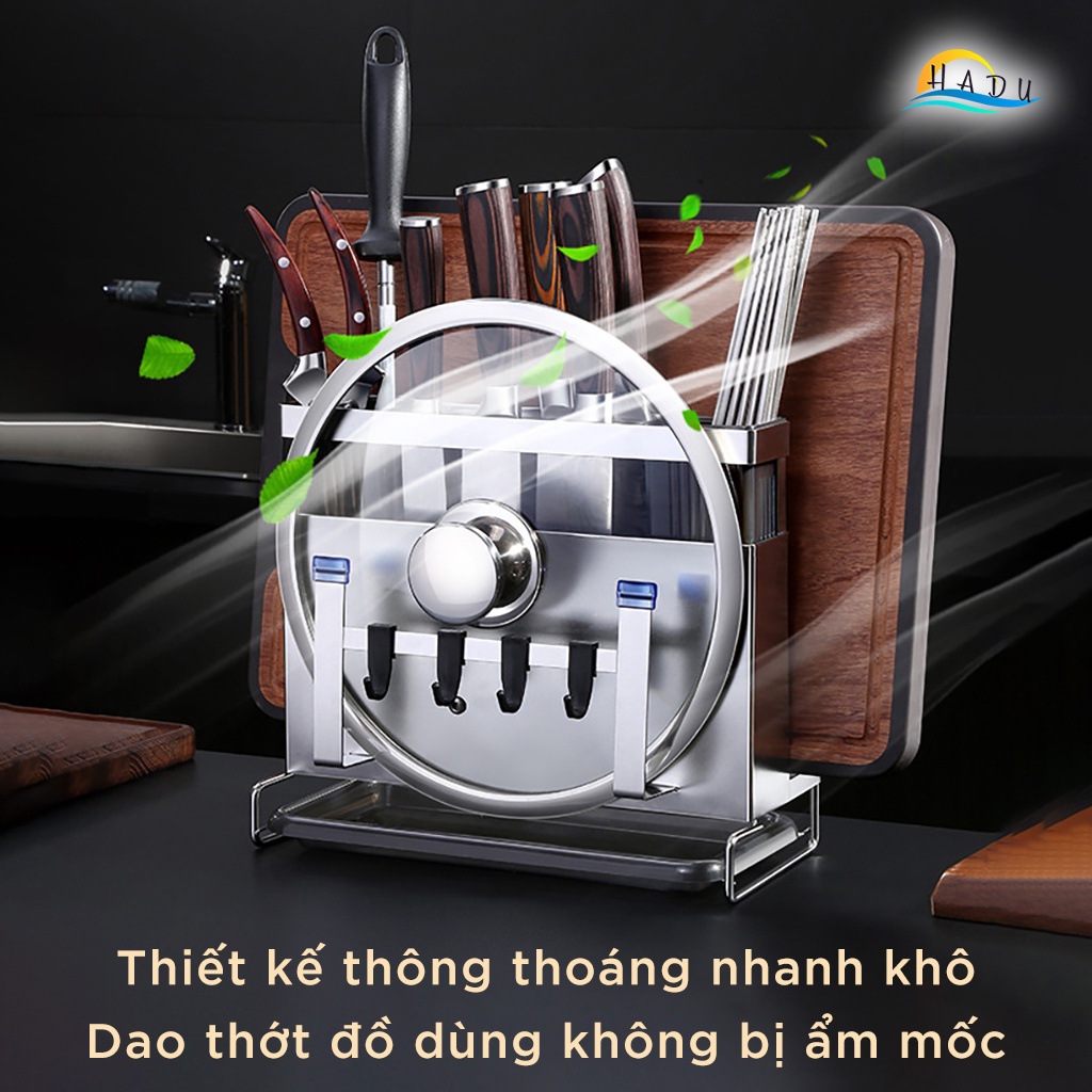 Kệ Để Dao Thớt Đa Năng Inox 304 Nhà Bếp Cao Cấp Dán Tường Kháng Khuẩn Đạt Chất Lượng Đức SSGP