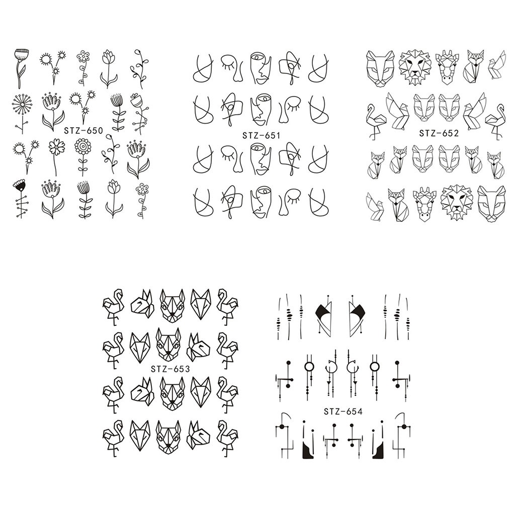 Miếng Dán Trang Trí Móng Tay 3d Hình Động Vật Dễ Thương