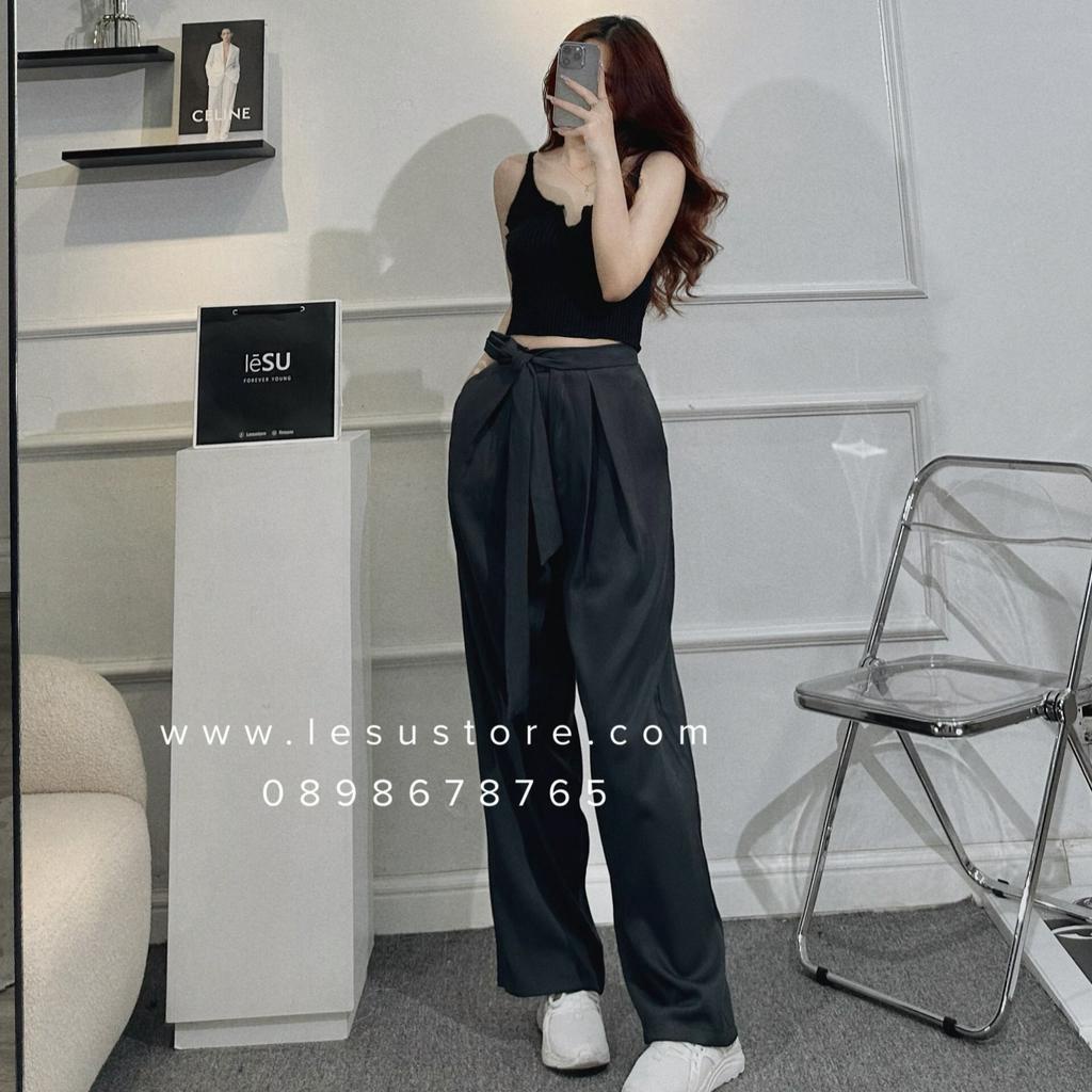ẢNH TỰ CHỤP Quần Culottes thắt lưng xếp li 100cm