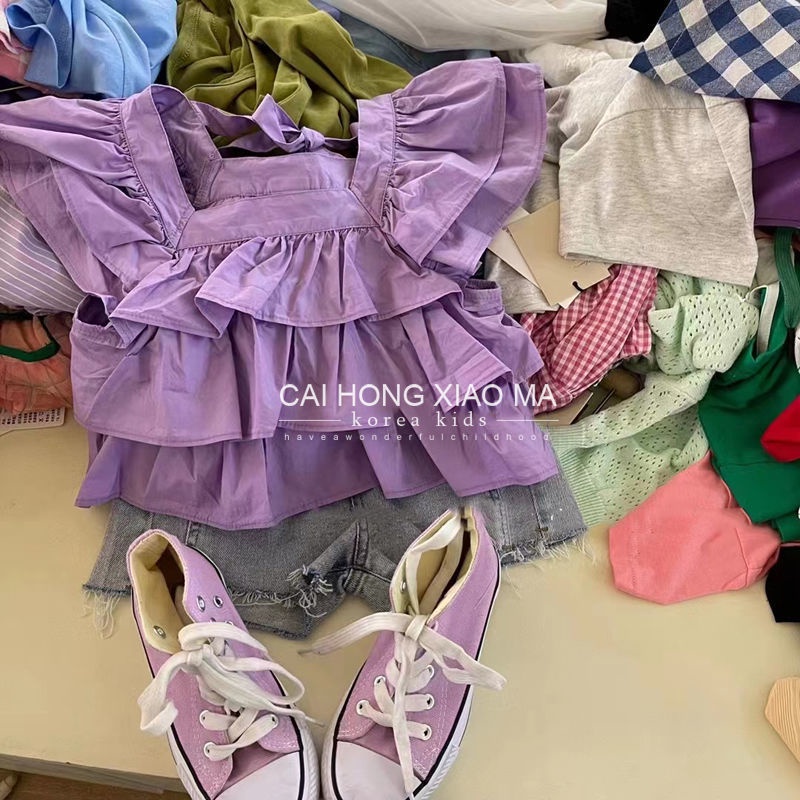Bộ Đồ Hai Mảnh Thời Trang Hàn Quốc Mùa Hè 48 Giờ Cho Bé Gái