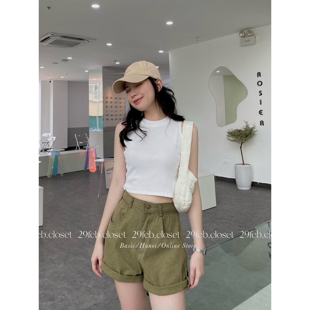 [Ảnh thật/Video] Áo ba lỗ thun tăm co giãn - 29feb.closet - A89