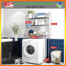 Kệ để đồ máy giặt, kệ để đồ bồn cầu chất liệu inox chắc chắn, không han gỉ