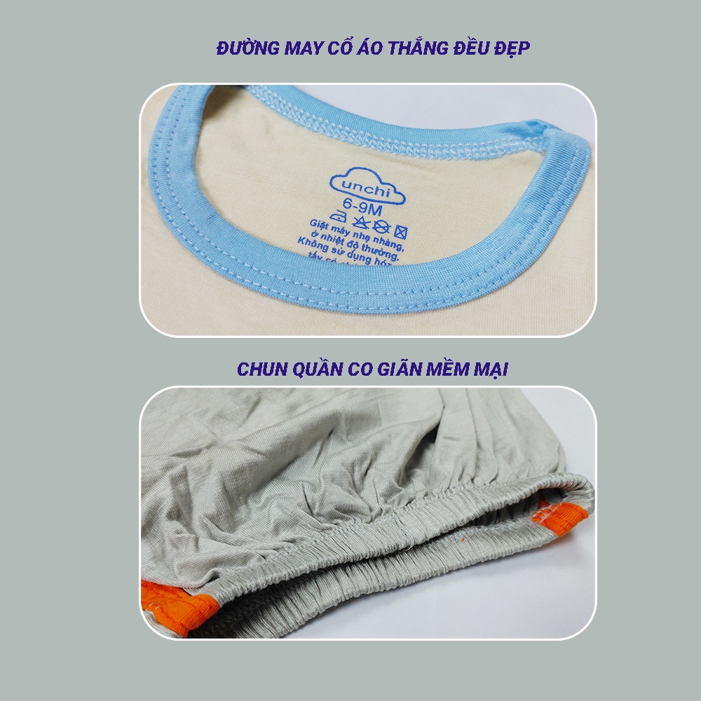 Bộ cộc tay bé trai, bé gái chất liệu thun lạnh, thoáng mát, thấm hút mồ hôi tốt (UC01)