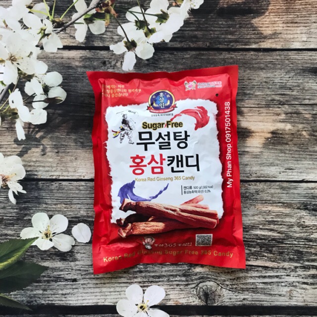 Kẹo hồng sâm không đường Korea 500g (Date: T11/2021)