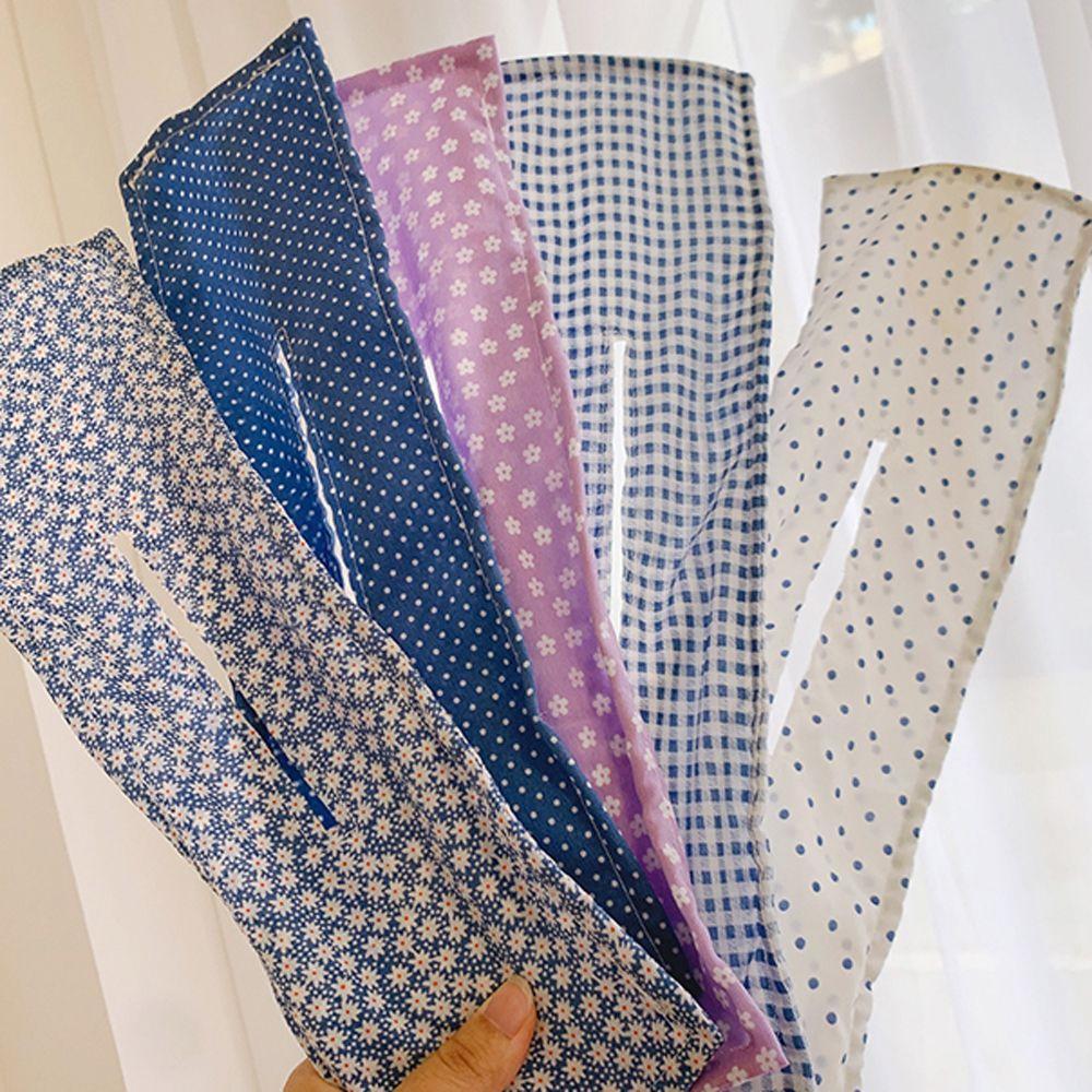 Dụng Cụ Búi Tóc Thời Trang Ngọt Ngào In Họa Tiết Kẻ Ô Lưới Hoa Dành Cho Bạn Gái