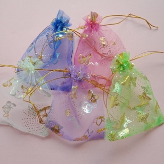 Túi dây rút vải voan lưới nhiều hình họa tiết dễ thương kích thước 9x12cm gói đồ quà tặng xinh - moon shop