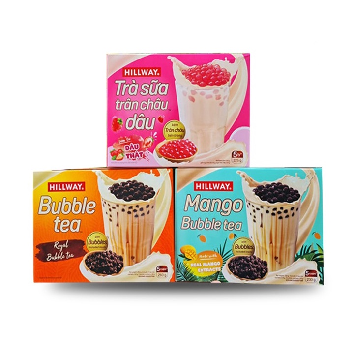HỘP 260GR TRÀ SỮA TRÂN CHÂU HOÀNG GIA HILLWAY KÈM GÓI TRÂN CHÂU/.