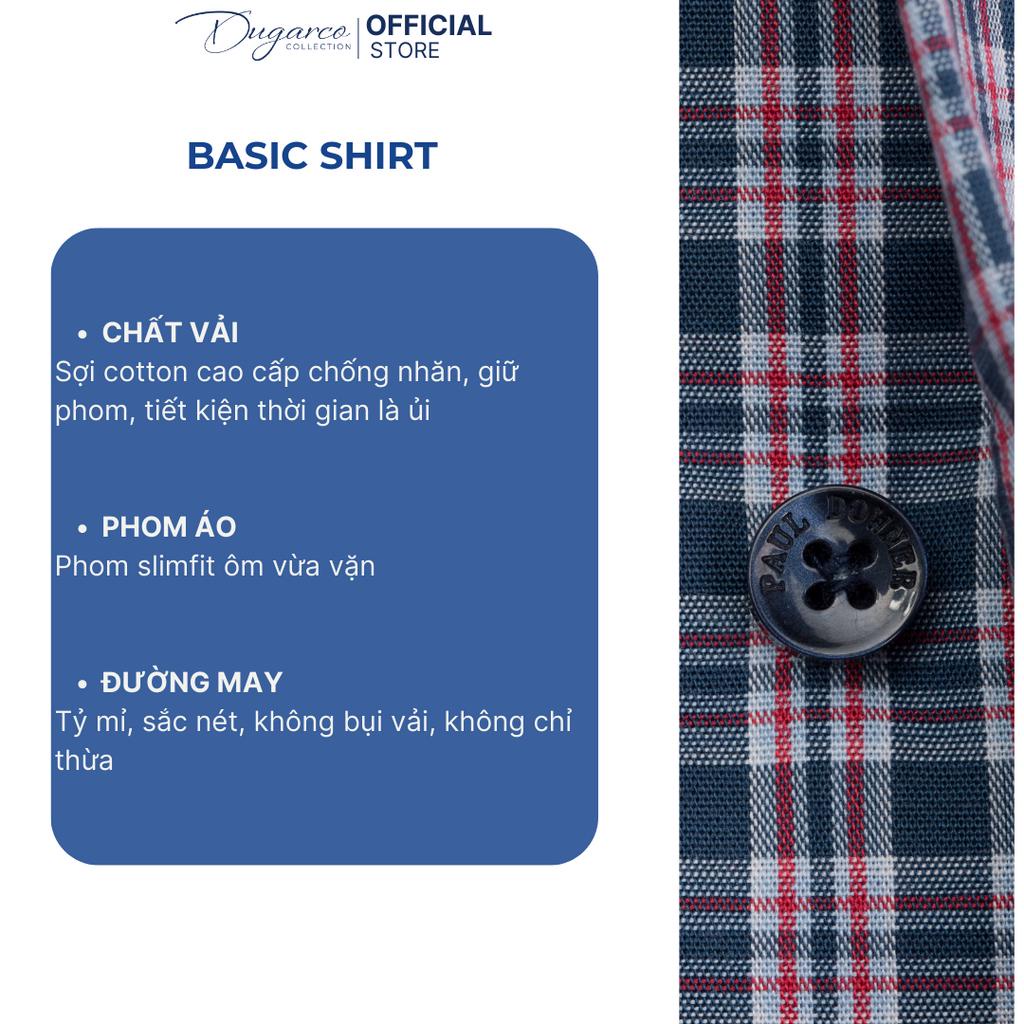 Áo Sơ Mi Dugarco Công Sở Tay Ngắn Nam Kẻ Cotton 92sms41005