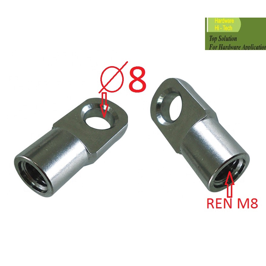 Bộ 2 Đầu Khuyên Rời Lắp Ty Cốp Thủy Lực, Đầu Rời Lắp Ty Cốp Chống Sau Ô Tô - Đầu Bắt Bu Lông 8