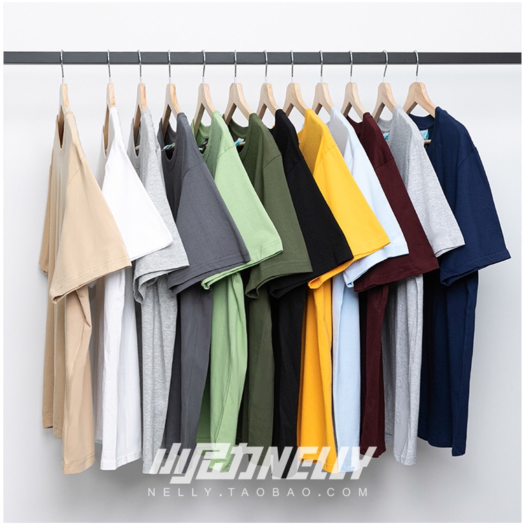 Áo phông Nelly Heybig tay ngắn trơn màu xanh lá đậm