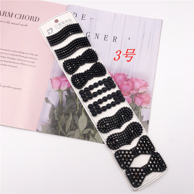 SET 5 CÁI KẸP BẤM TÓC MÁI CHO NỮ MÀU ĐEN CAO CẤP- 5 CÁI 5 HÌNH KHÁC NHAU