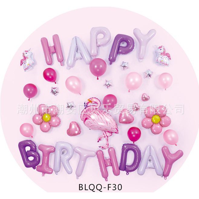 Set bong bóng kiếng nhôm trang trí sinh nhật cho bé nhiều mẫu