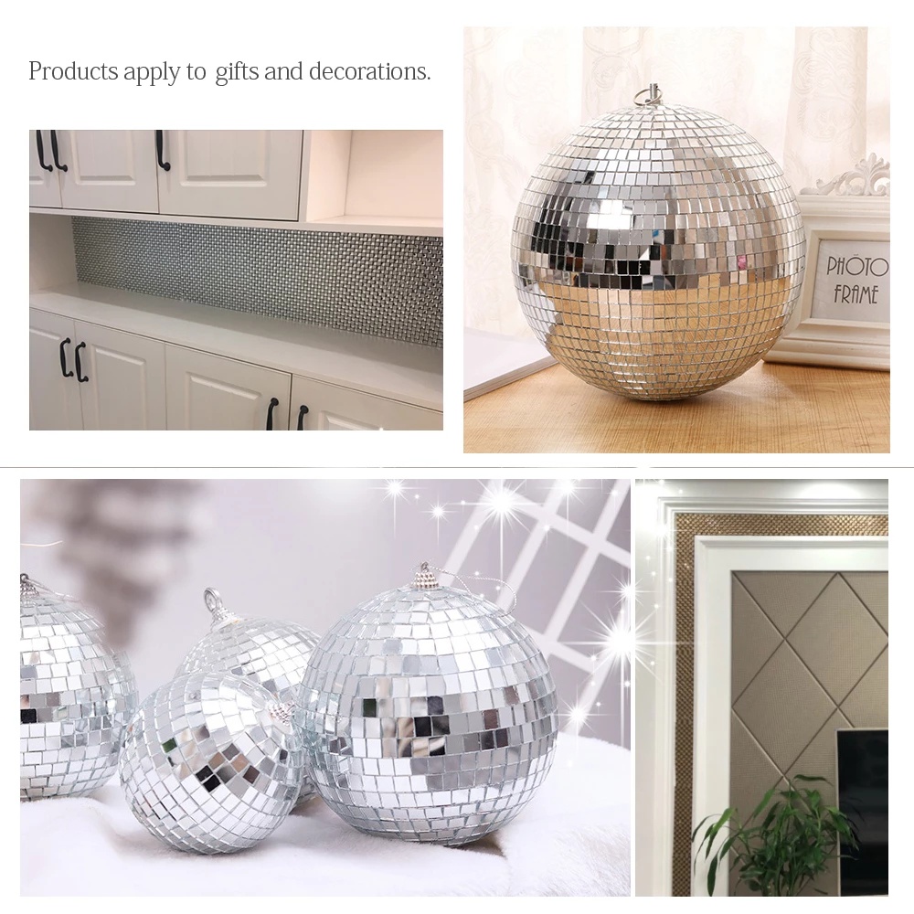 Set 1464 Miếng Dán Kính Tráng Gương Hình Vuông Mini Tự Dính Trang Trí Phòng Tắm DIY