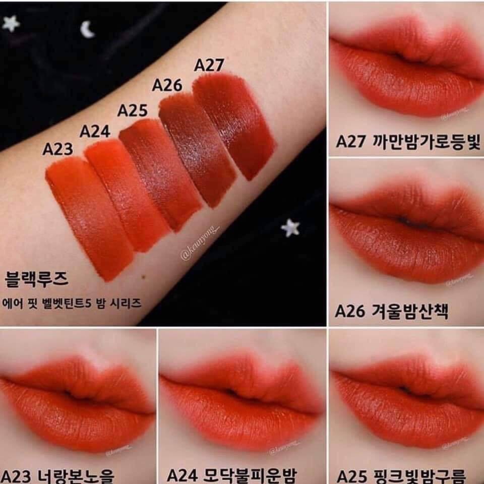 Son kem Lì Black Rouge Air Fit Velvet Tint đủ màu