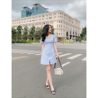 Váy Chữ A Khuy Cúc Bọc
