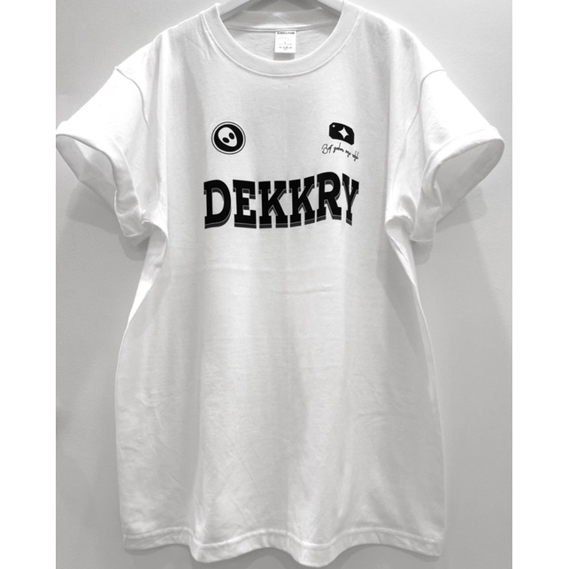ÁO THUN DEKKRY TRẮNG CHỮ ĐEN / COTTON MỸ / 5H1T