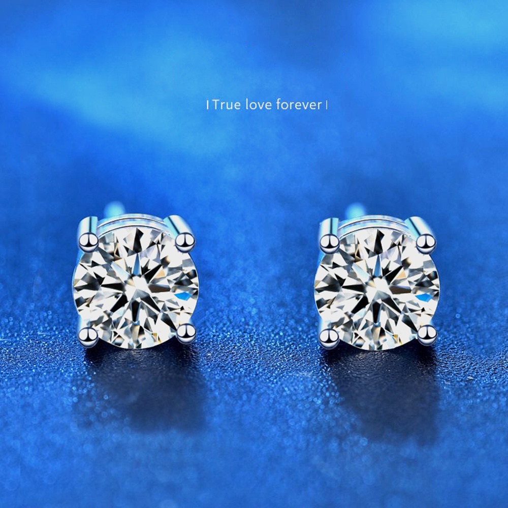 Bông Tai S925 3/4/5/6/6.5Mm Thiết Kế Độc Đáo Hợp Thời Trang