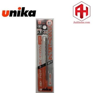 Mũi khoan bê tông chuôi tròn Unika mã B3.2mm