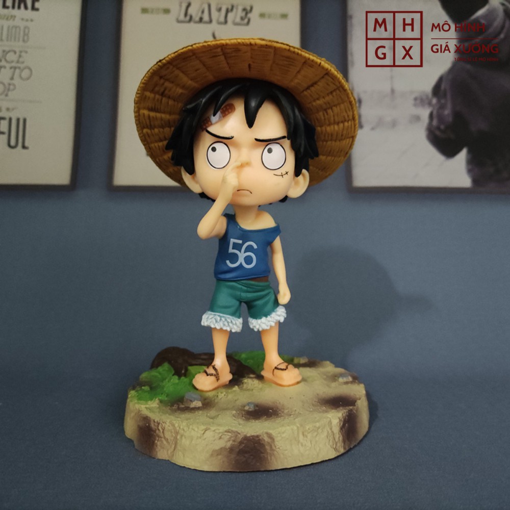 Mô hình One Piece Luffy hồi nhỏ siêu dễ thương cao 14cm , figure mô hình one piece , mô hình giá xưởng