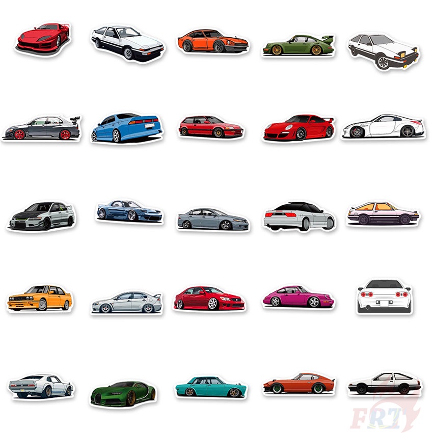 100Pcs/Set ❉ HellaFlush - SuperRun Supercar &amp; Hot Rod Series B Stickers ❉ JDM Racing Cars DIY Fashion Waterproof Decals Doodle Stickers