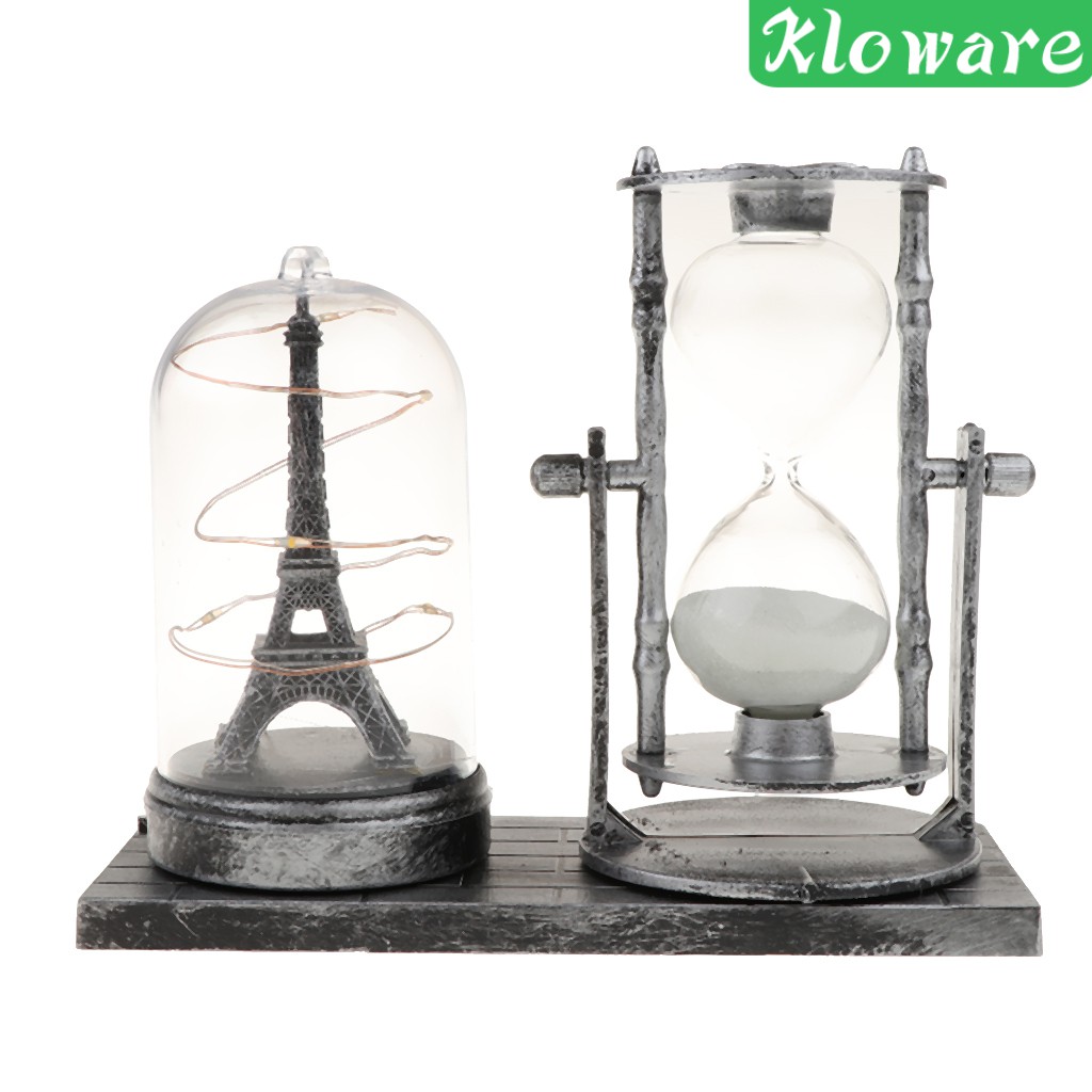 [Kloware] Đồng Hồ Cát Hẹn Giờ Với Đèn Tích Hợp Cho Tủ Rượu Vang Trang Trí Màu Vàng