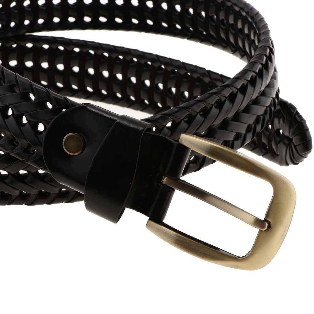 Dây Thắt Lưng Bện Co Giãn Khóa Kim Loại Gemgem Loey lzdhuiz3 Cho Nam Nữ