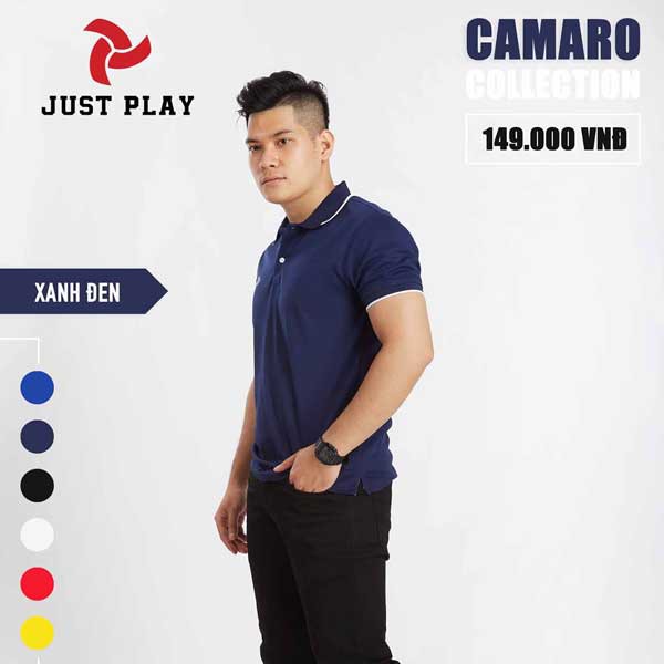 (7 mẫu áo ) Áo polo Justplay Camaro,Áo Polo Beyono Power ,thoáng mát ,thấm hút mồ hôi tốt
