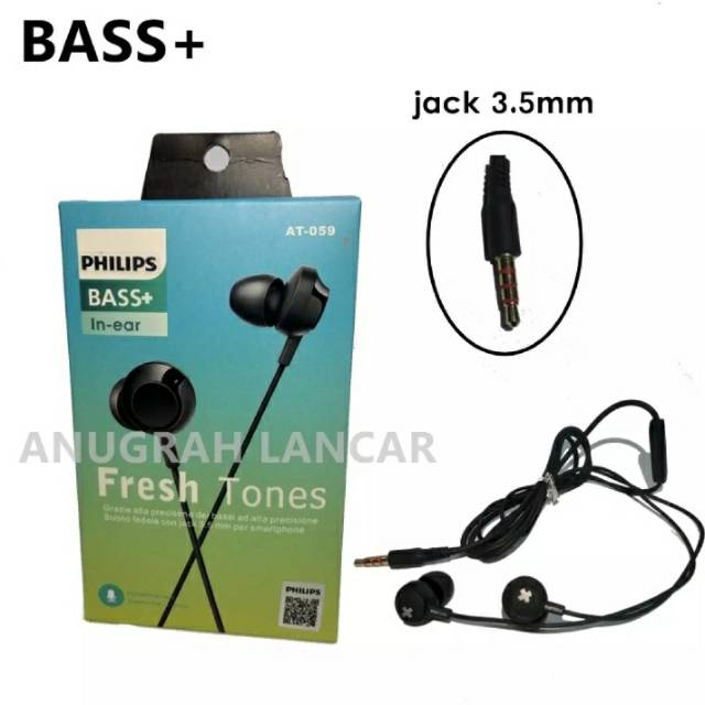 Tai Nghe Nhét Tai Philips At-059 Màu Đen