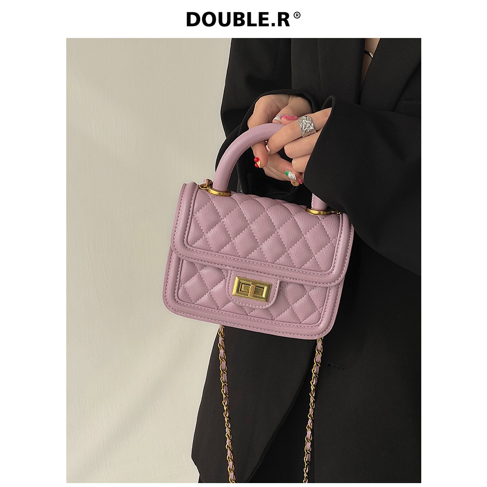 Túi Da PU Đeo Chéo Vai Màu Tím Thời Trang 2022