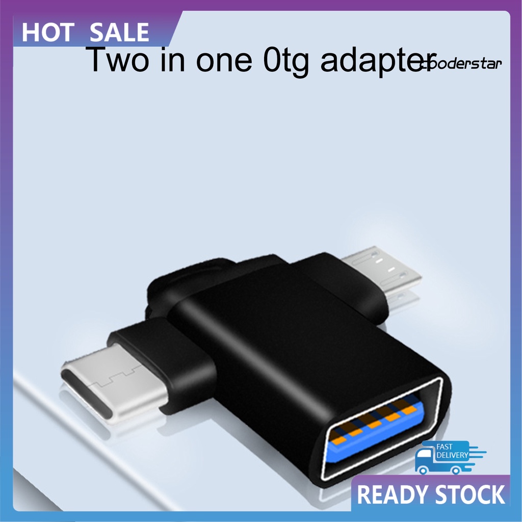 Đầu chuyển đổi ZJ-DN 2 trong 1 Type-C Micro USB OTG cho máy tính bảng/điện thoại laptop