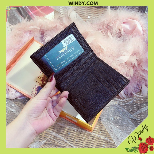 Ví Da Nam Da Bò Xịn 100% May Viền Trắc Chắn WD125