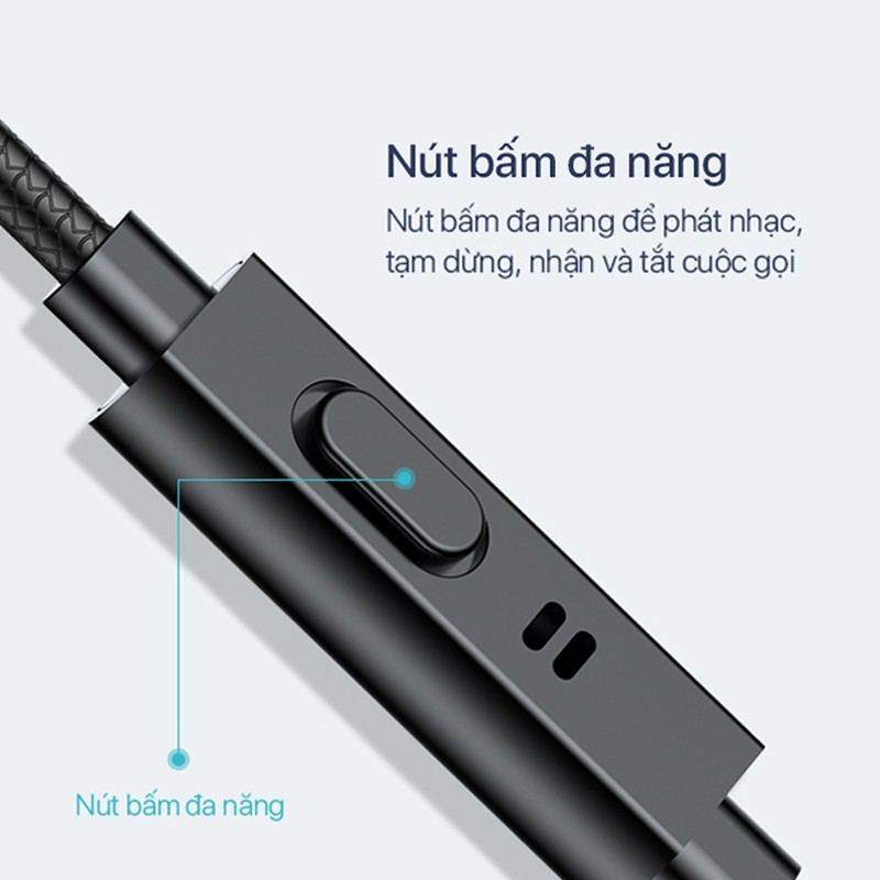 [Mã ELRVA30K giảm 7% đơn 99K] Tai Nghe Nhét Tai ACOME AW03 Jack cắm 3.5mm - Âm Thanh Sắc Nét - Âm Bass Mạnh Mẽ