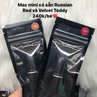 Son Mac mini Litte Mac 1.8gr màu Russian Red và Velvet Teddy