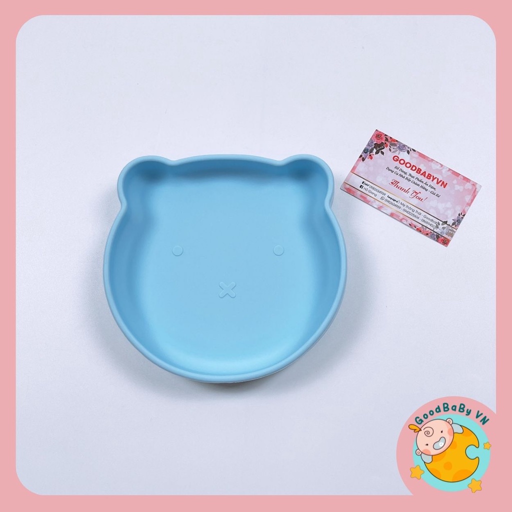 Khay ăn dặm silicon mềm chống đổ cho bé Goodbabyvn