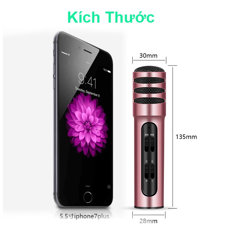 Mic thu âm C6 dùng để karaoke hoặc livestream hay thu âm