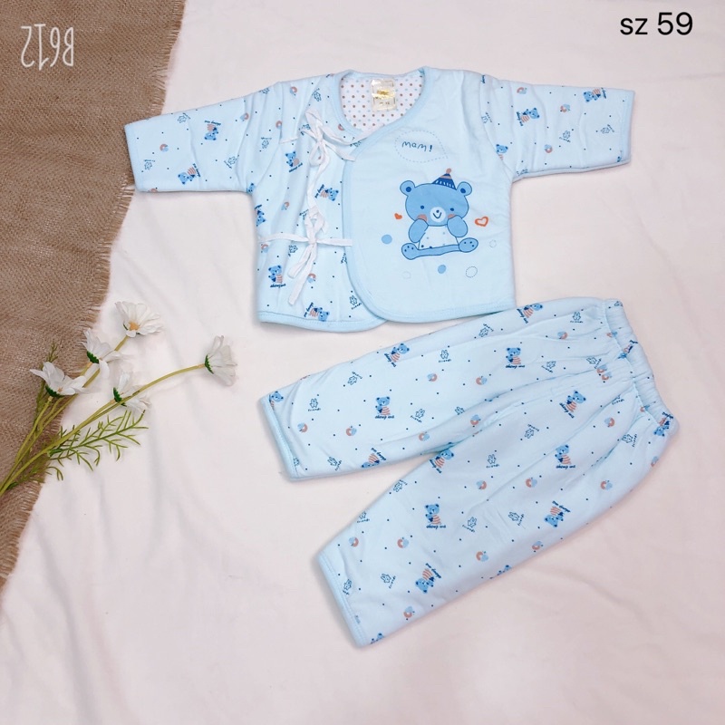 Bộ trần bông dày ấm cho bé sz 59(3-6M) from to