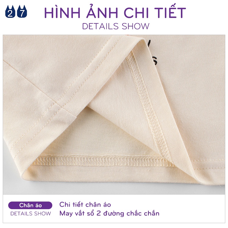 Áo thun cho bé 27HOME họa tiết hình thú đáng yêu chất cotton mềm mại